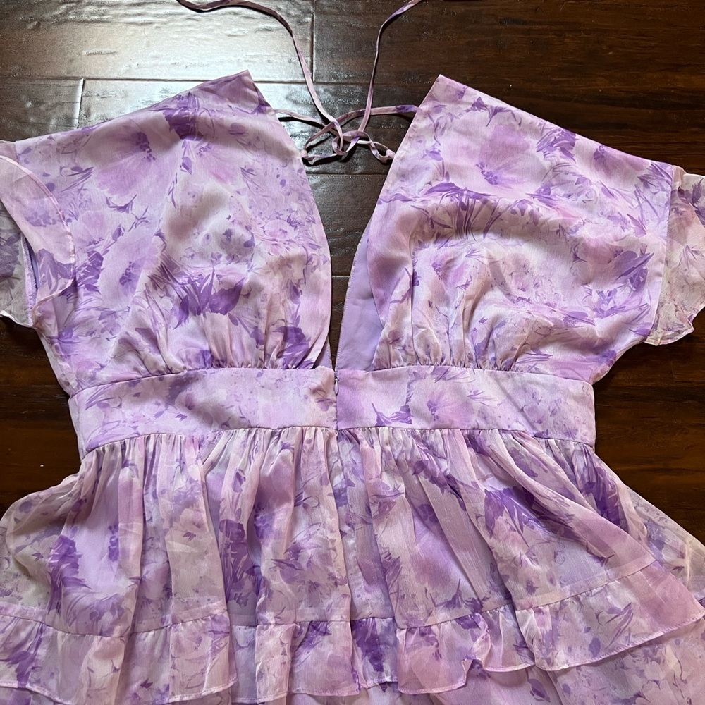 Fashion Nova Lilac Backless Dress Size X - Picture 9 of 13